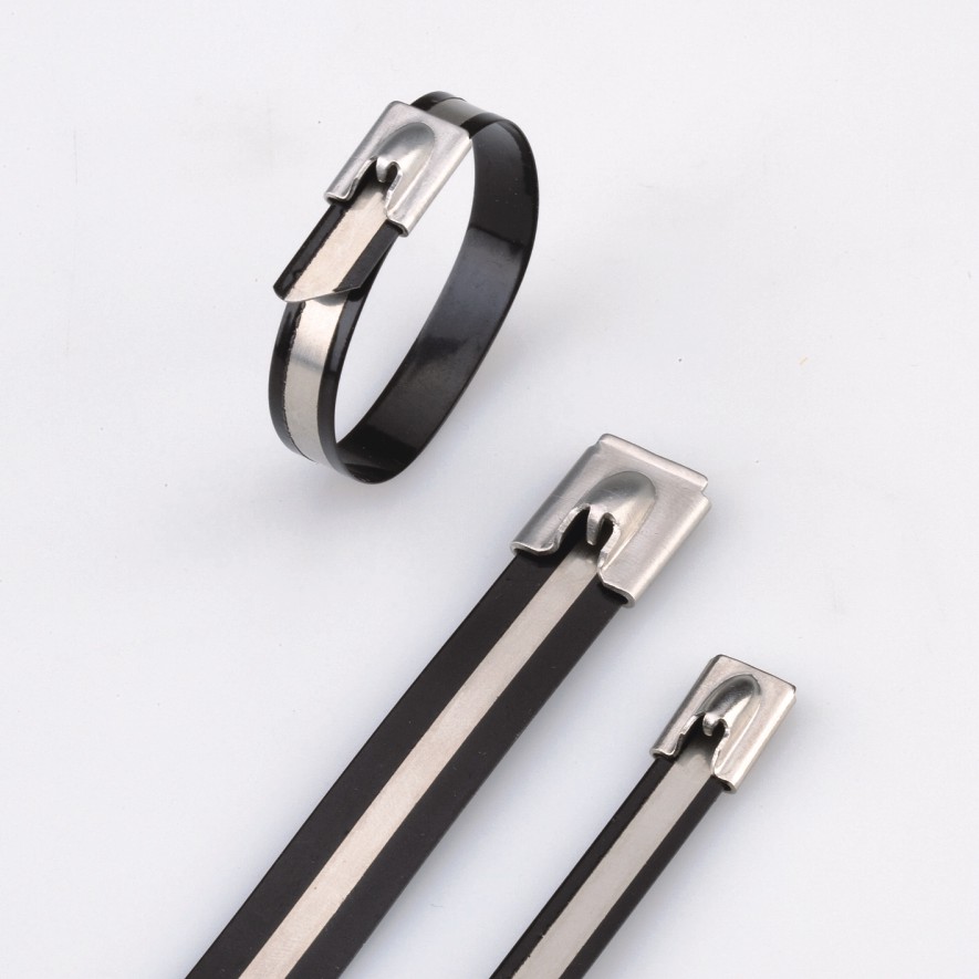 Stainless Steel Cable Tie- Ball-Lock Semi-Coated Tie