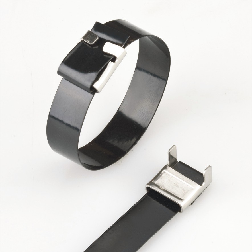 Stainless Steel Cable Ties- L Type Polyester Coated Ties