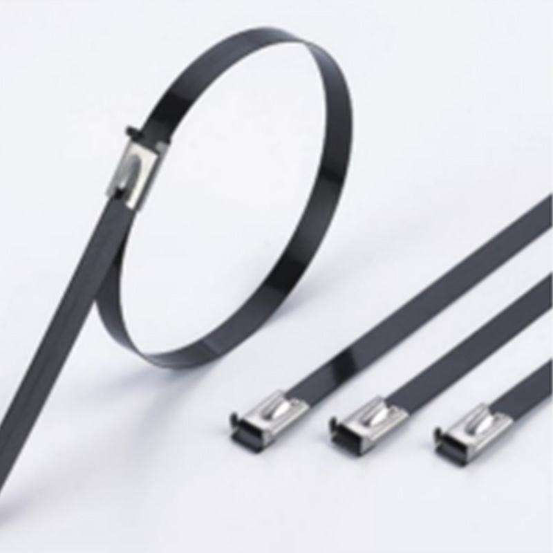 Stainless Steel Cable Ties- L Type Ball-Lock Polyester Coated Ties